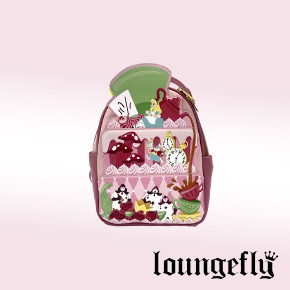 Loungefly Alice in Wonderland cake mini backpack